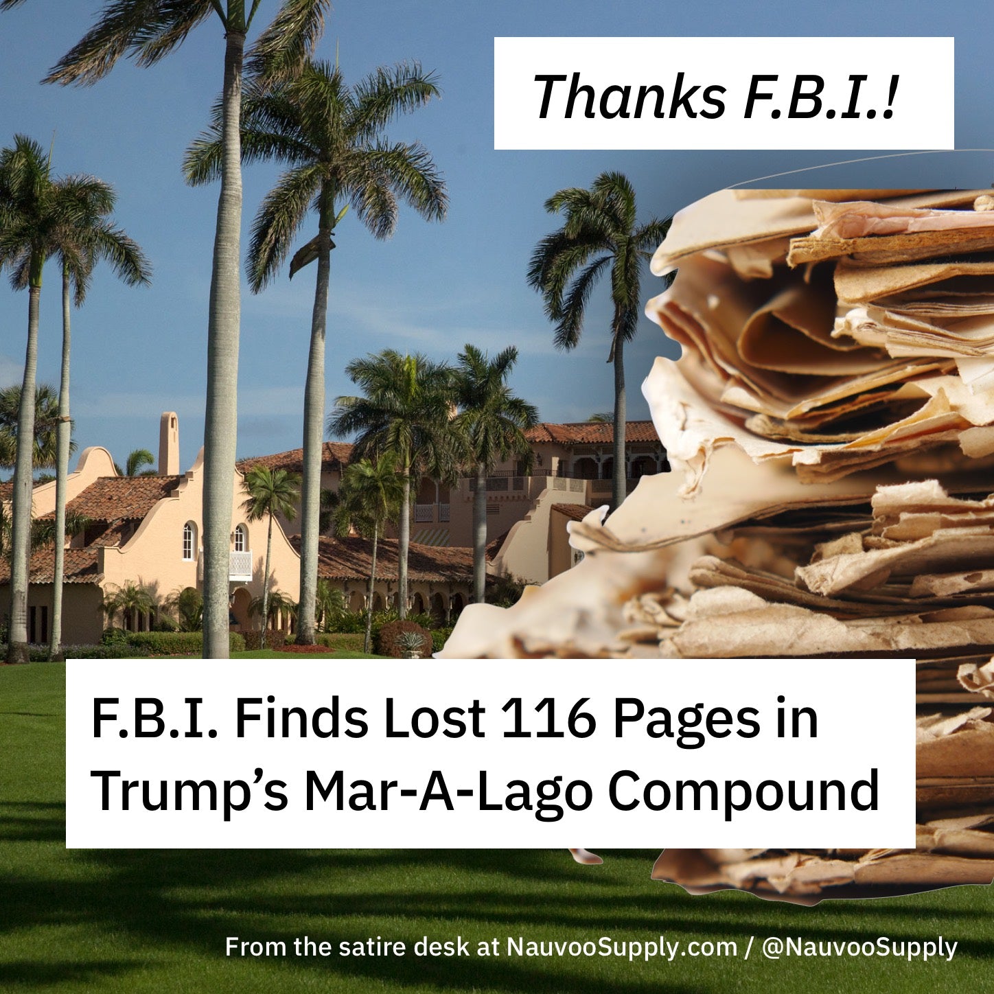 Finds Lost 116 Book of Mormon Pages in Trump's Mar-A-Lago