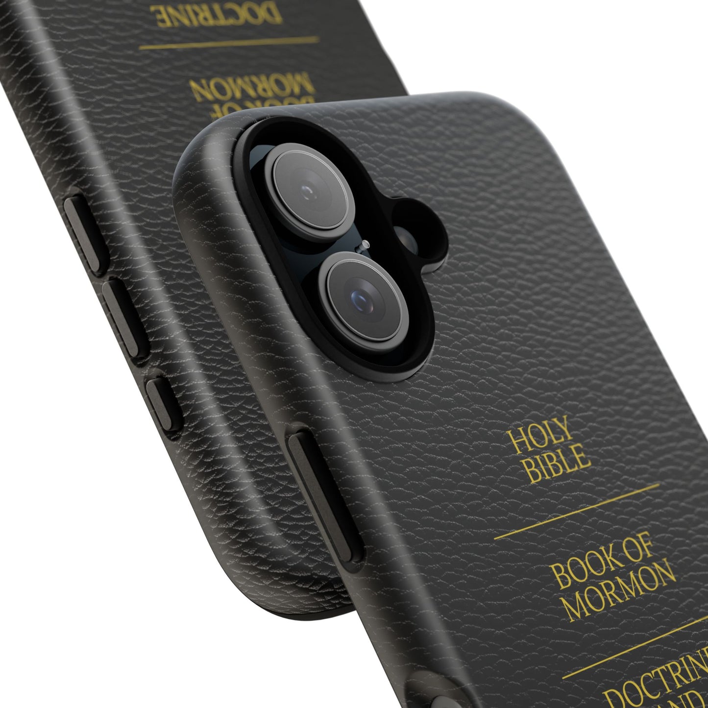 LDS Scriptures Black Leather Quad Magnetic Phone Case – iPhone, Android
