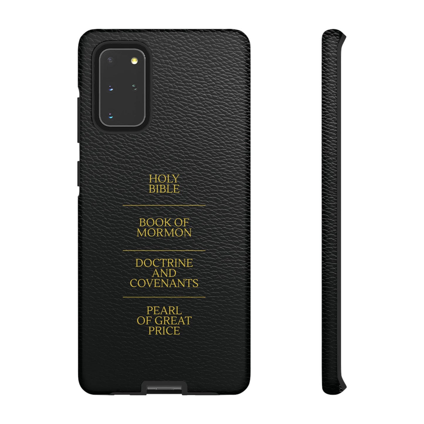 LDS Scriptures Black Leather Quad Magnetic Phone Case – iPhone, Android