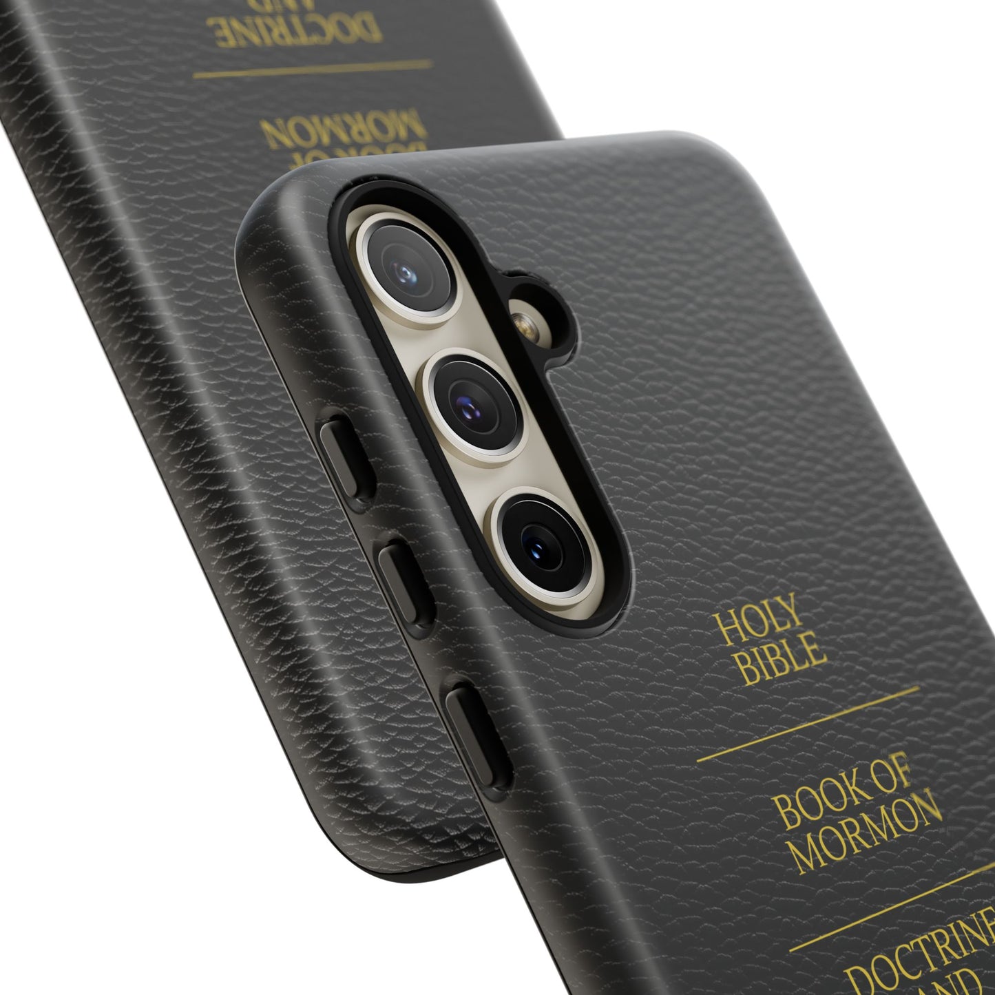 LDS Scriptures Black Leather Quad Magnetic Phone Case – iPhone, Android