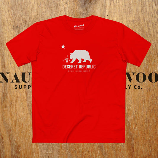 Deseret California Republic: Mormon Battalion & 1851 Heritage Heavyweight Tee