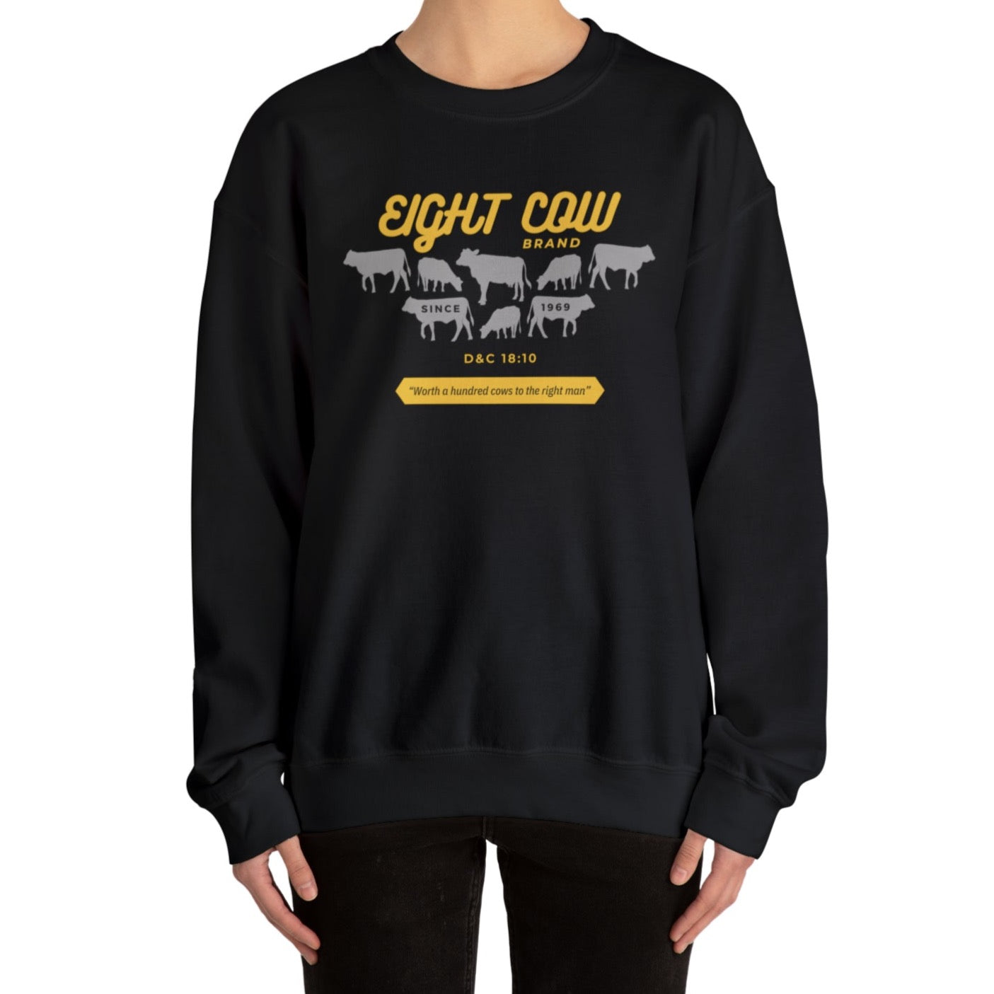Johnny Lingo 8 Cow Brand Heavy Blend Crewneck Sweatshirt