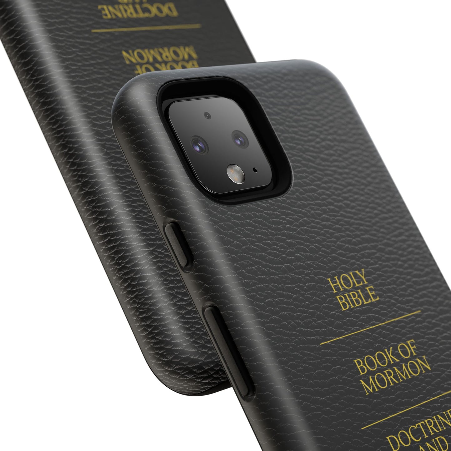 LDS Scriptures Black Leather Quad Magnetic Phone Case – iPhone, Android