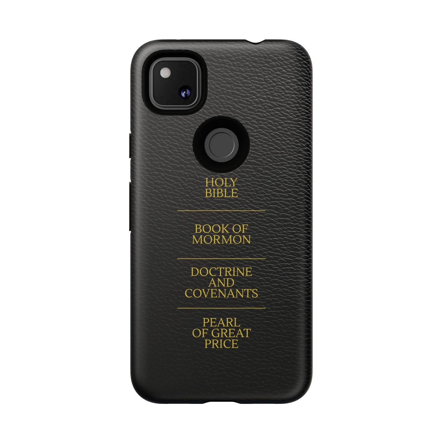 LDS Scriptures Black Leather Quad Magnetic Phone Case – iPhone, Android