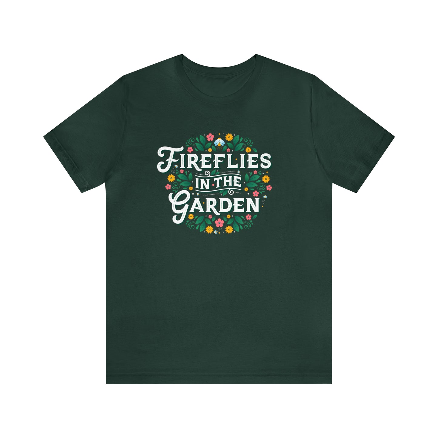 Cute Firefly Shirt with Botanical Wildflowers