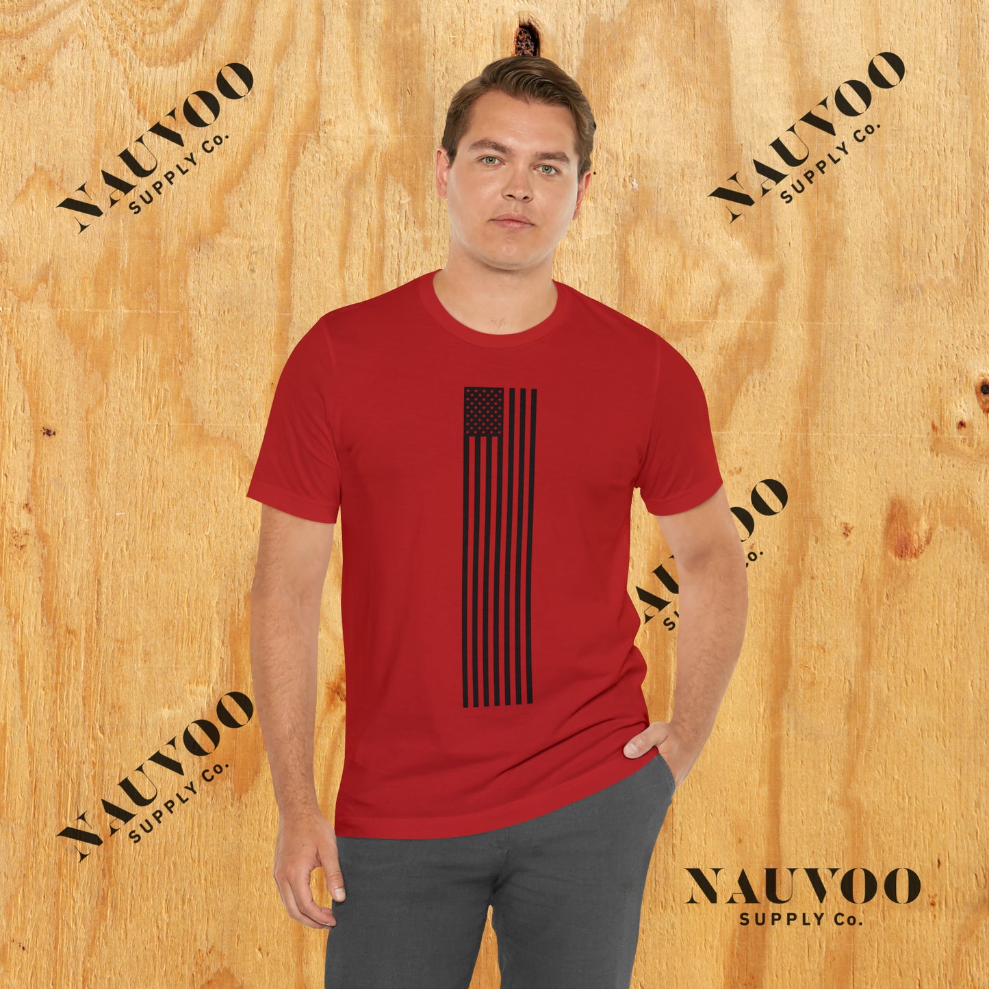 Men’s Patriotic American Flag Shirt