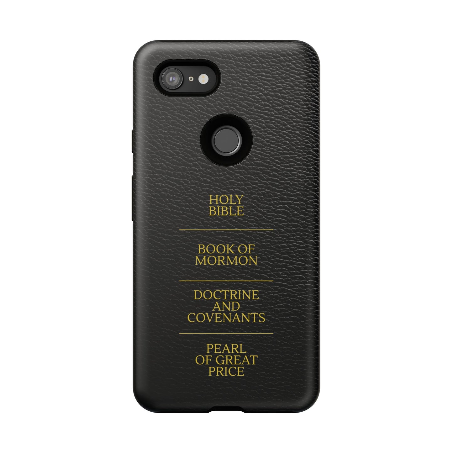 LDS Scriptures Black Leather Quad Magnetic Phone Case – iPhone, Android
