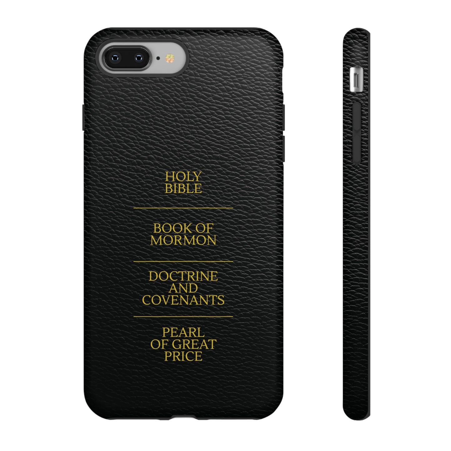 LDS Scriptures Black Leather Quad Magnetic Phone Case – iPhone, Android
