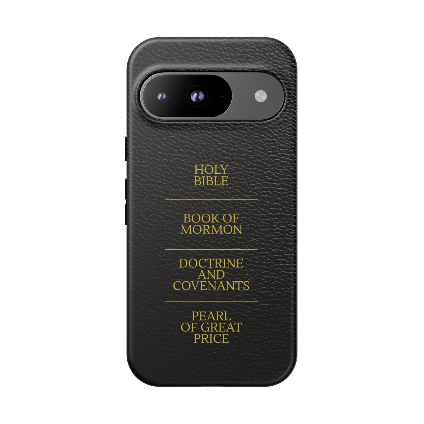 LDS Scriptures Black Leather Quad Magnetic Phone Case – iPhone, Android