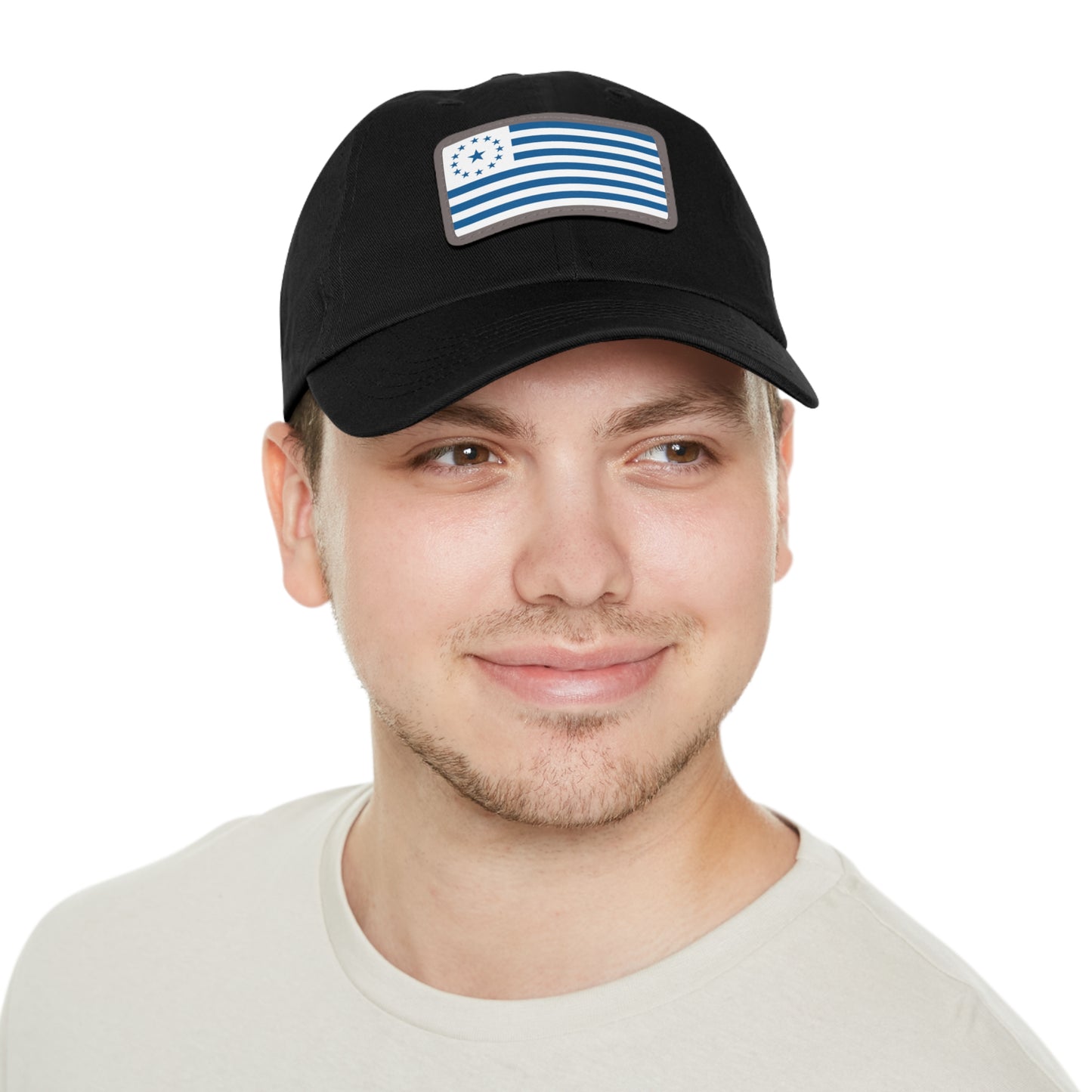 Deseret Flag Patch on a Black Cotton Twill Hat