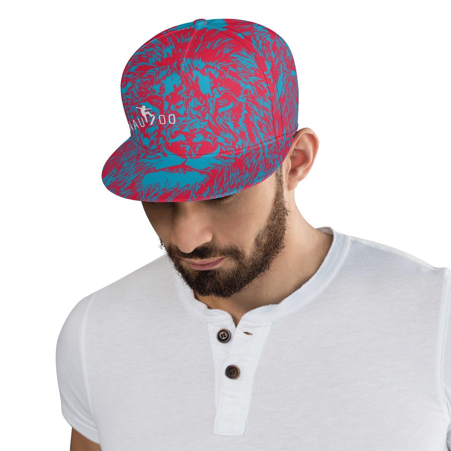 Nauvoo Skateboarding Blue and Red Lion Ball Cap