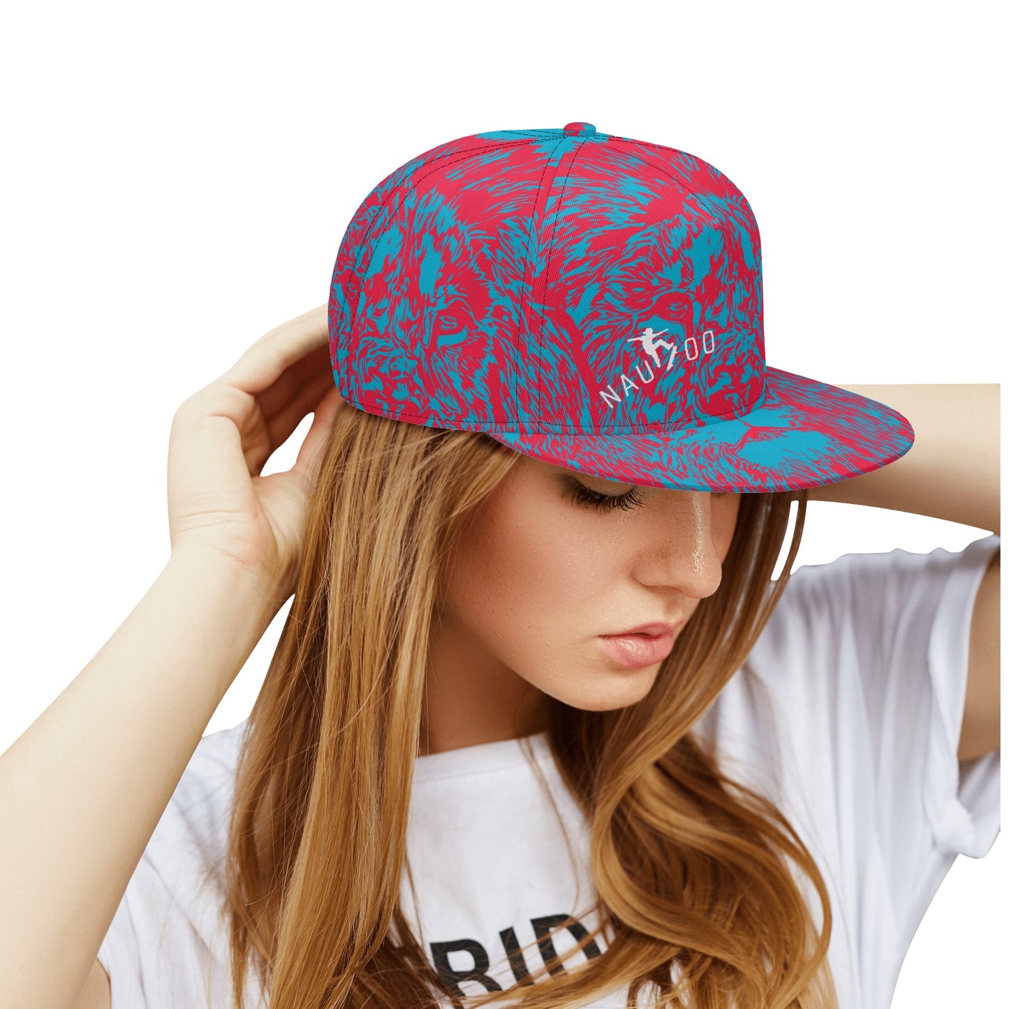 Nauvoo Skateboarding Blue and Red Lion Ball Cap