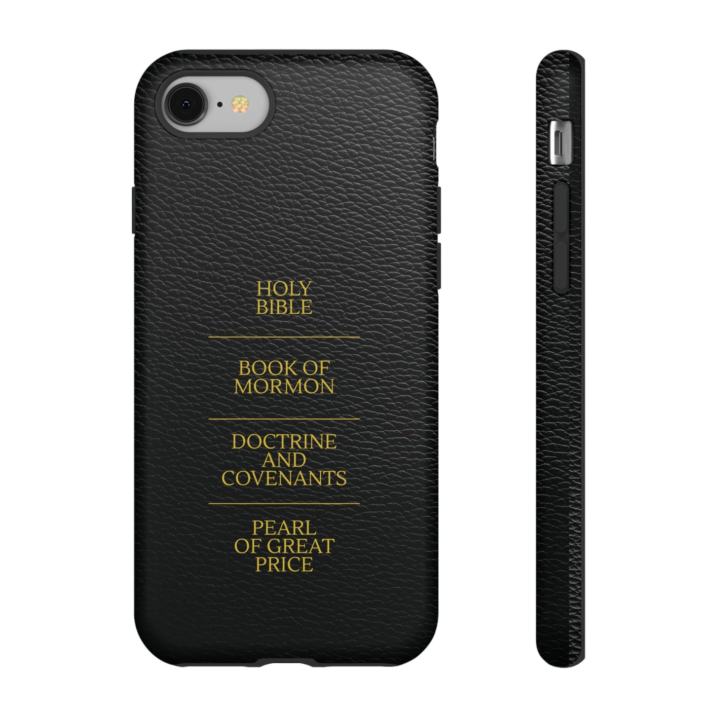 LDS Scriptures Black Leather Quad Magnetic Phone Case – iPhone, Android