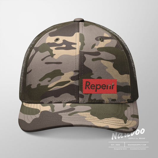 Repent - Camouflage Trucker Hat