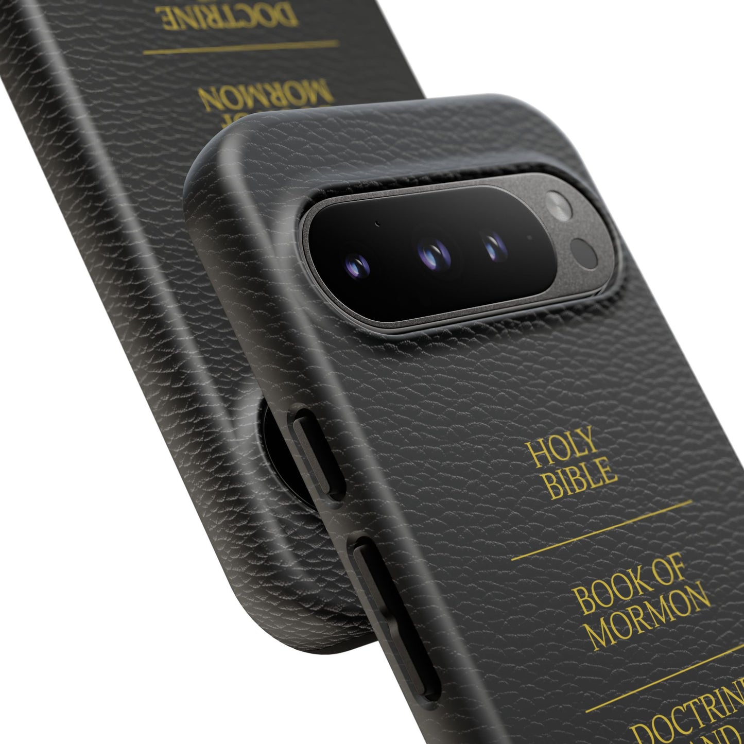 LDS Scriptures Black Leather Quad Magnetic Phone Case – iPhone, Android