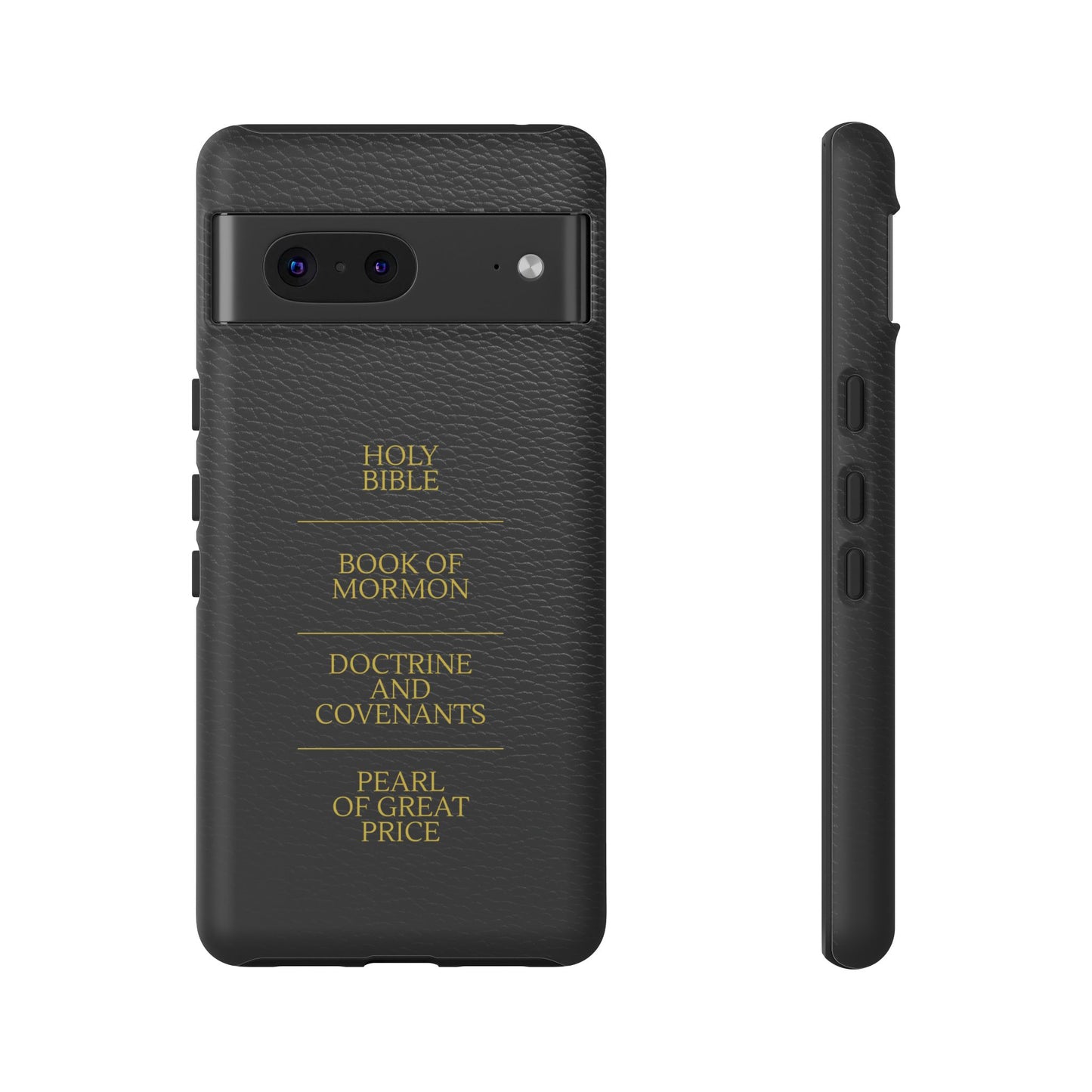 LDS Scriptures Black Leather Quad Magnetic Phone Case – iPhone, Android
