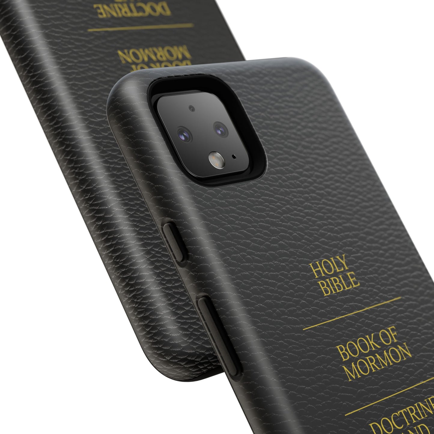 LDS Scriptures Black Leather Quad Magnetic Phone Case – iPhone, Android