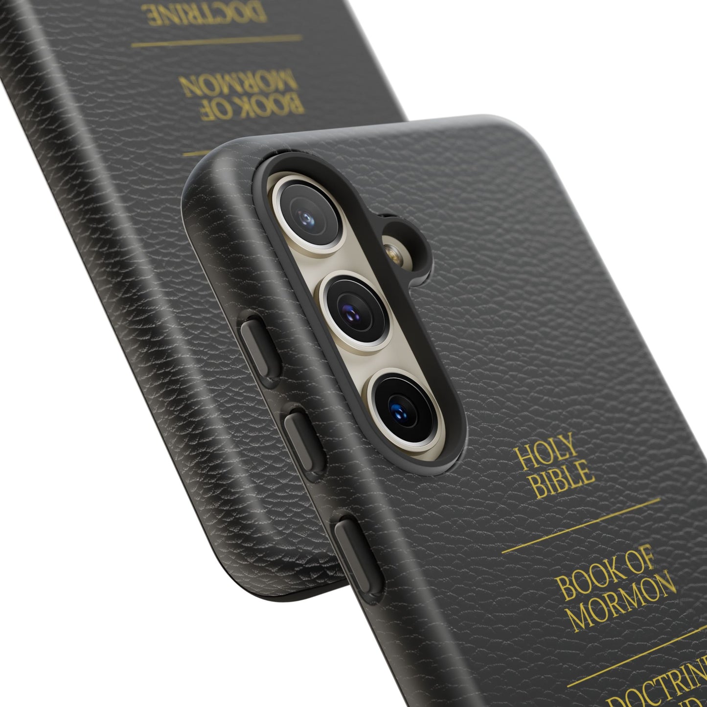 LDS Scriptures Black Leather Quad Magnetic Phone Case – iPhone, Android
