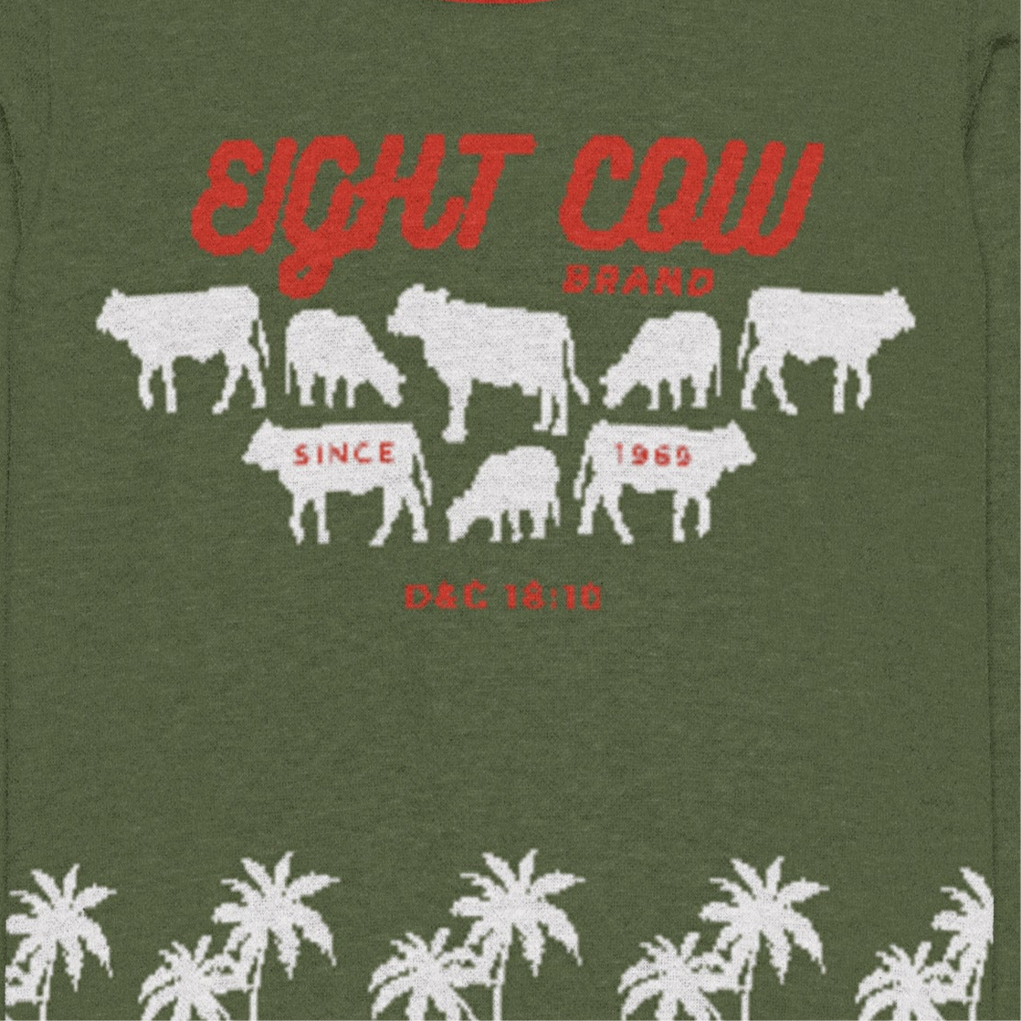 The 8 Cow Brand Christmas Sweater - Johnny Lingo Mahana LDS Ugly Christmas Sweater