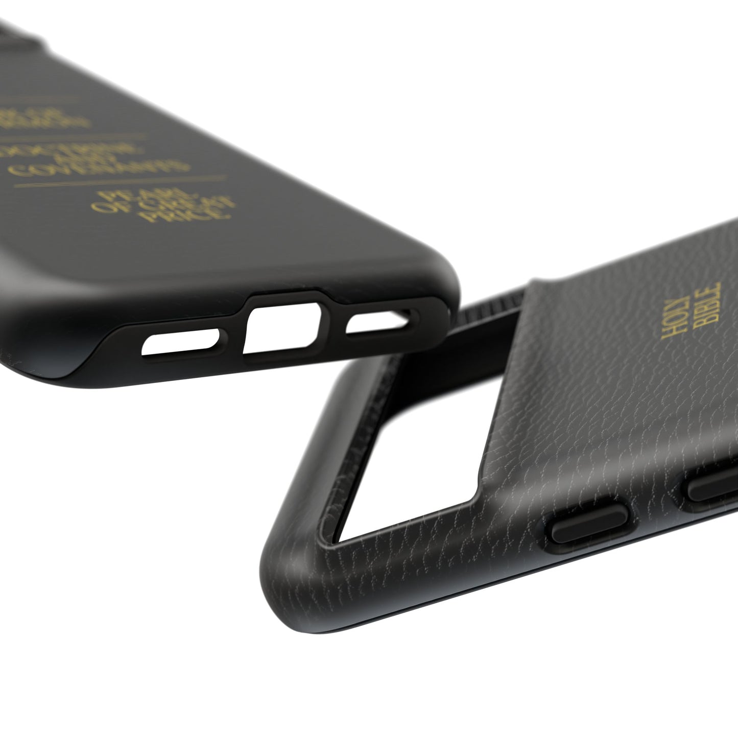 LDS Scriptures Black Leather Quad Magnetic Phone Case – iPhone, Android