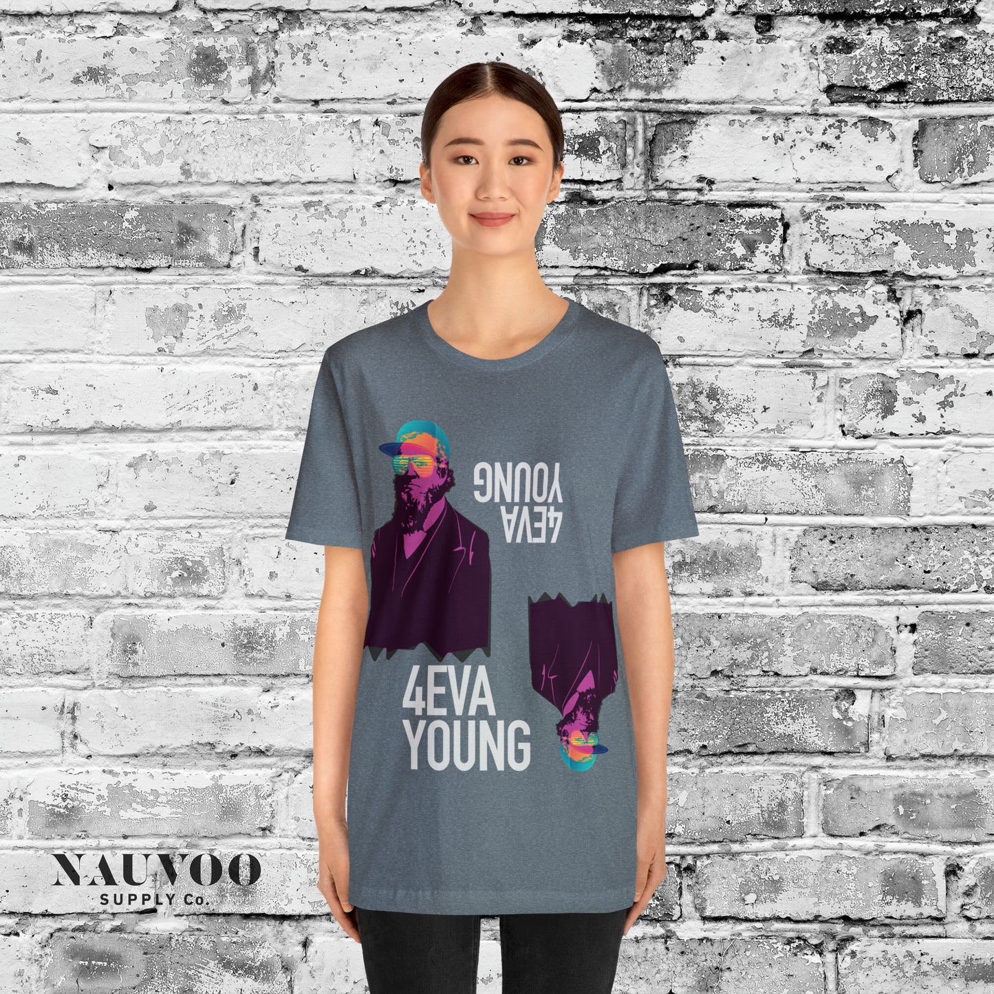 Unisex Softstyle T-Shirt - Brigham Young Forever Young