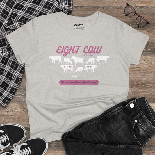 Johnny Lingo 8 Cow Brand Premium Women's Crewneck T-shirt