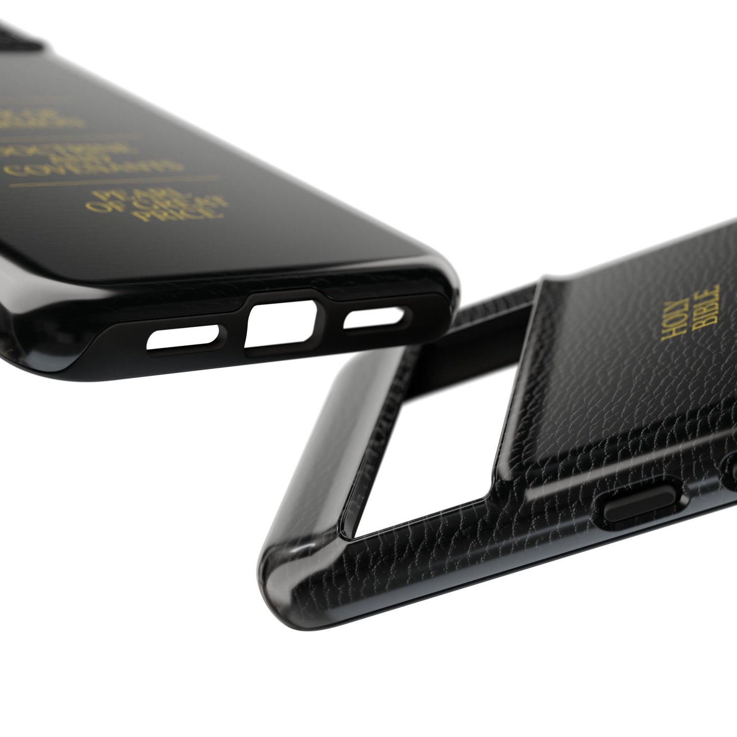 LDS Scriptures Black Leather Quad Magnetic Phone Case – iPhone, Android