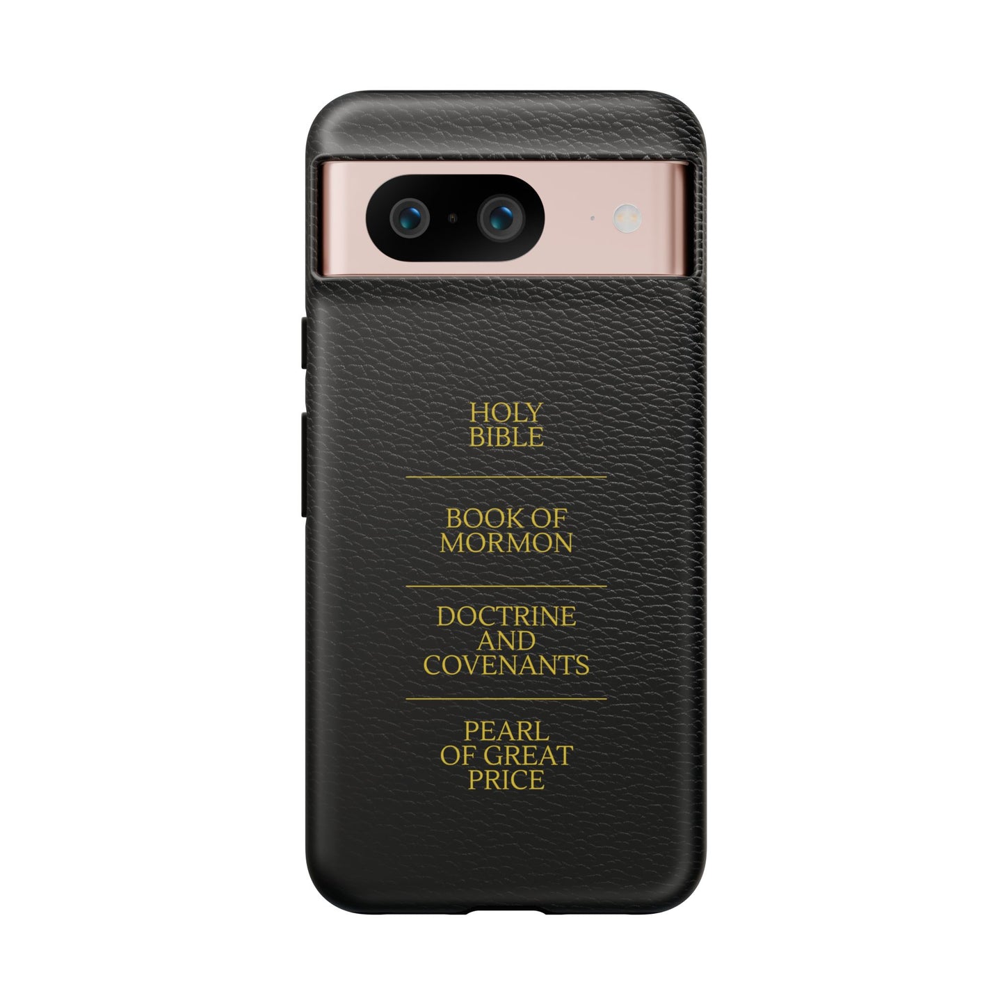 LDS Scriptures Black Leather Quad Magnetic Phone Case – iPhone, Android