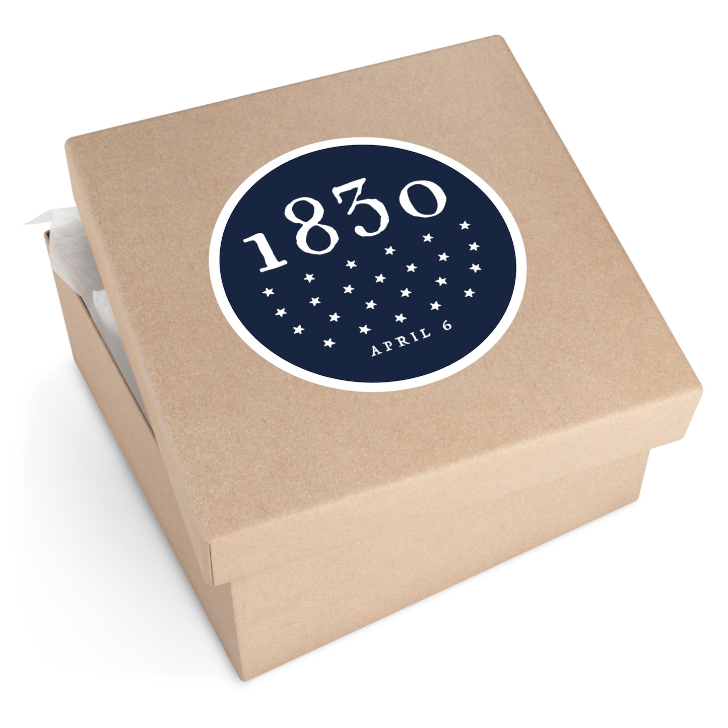 1830 Sticker - Round Indoor/Outdoor automobile decal