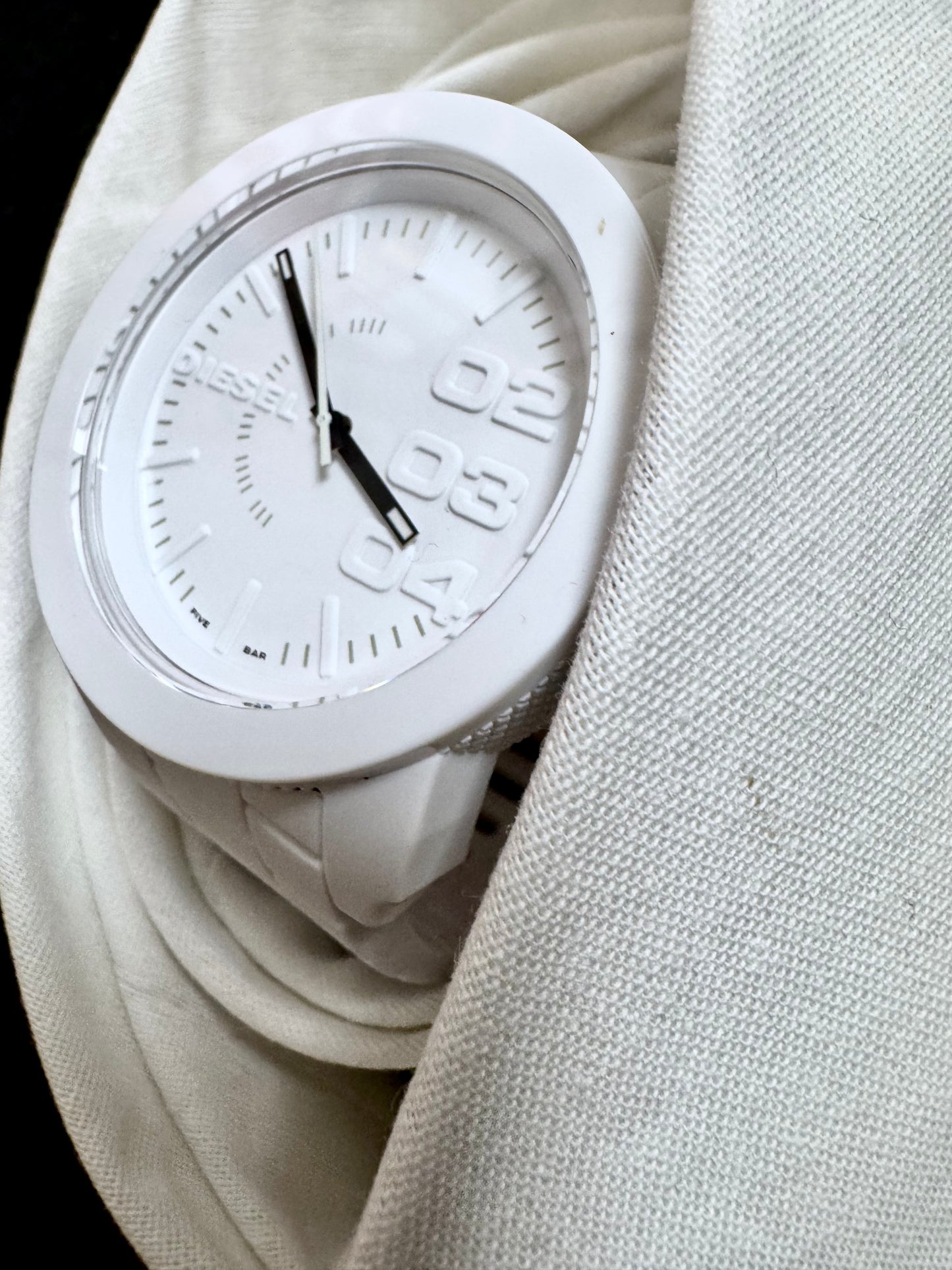 Men's White Temple Worker Watch