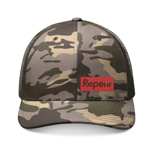 Repent - Camouflage Trucker Hat