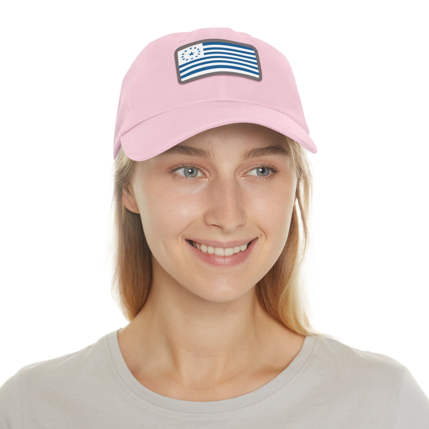 Deseret Flag - Women's Pink Baseball Hat with blond haired model