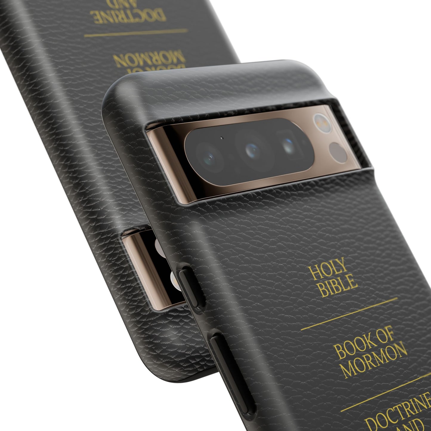 LDS Scriptures Black Leather Quad Magnetic Phone Case – iPhone, Android