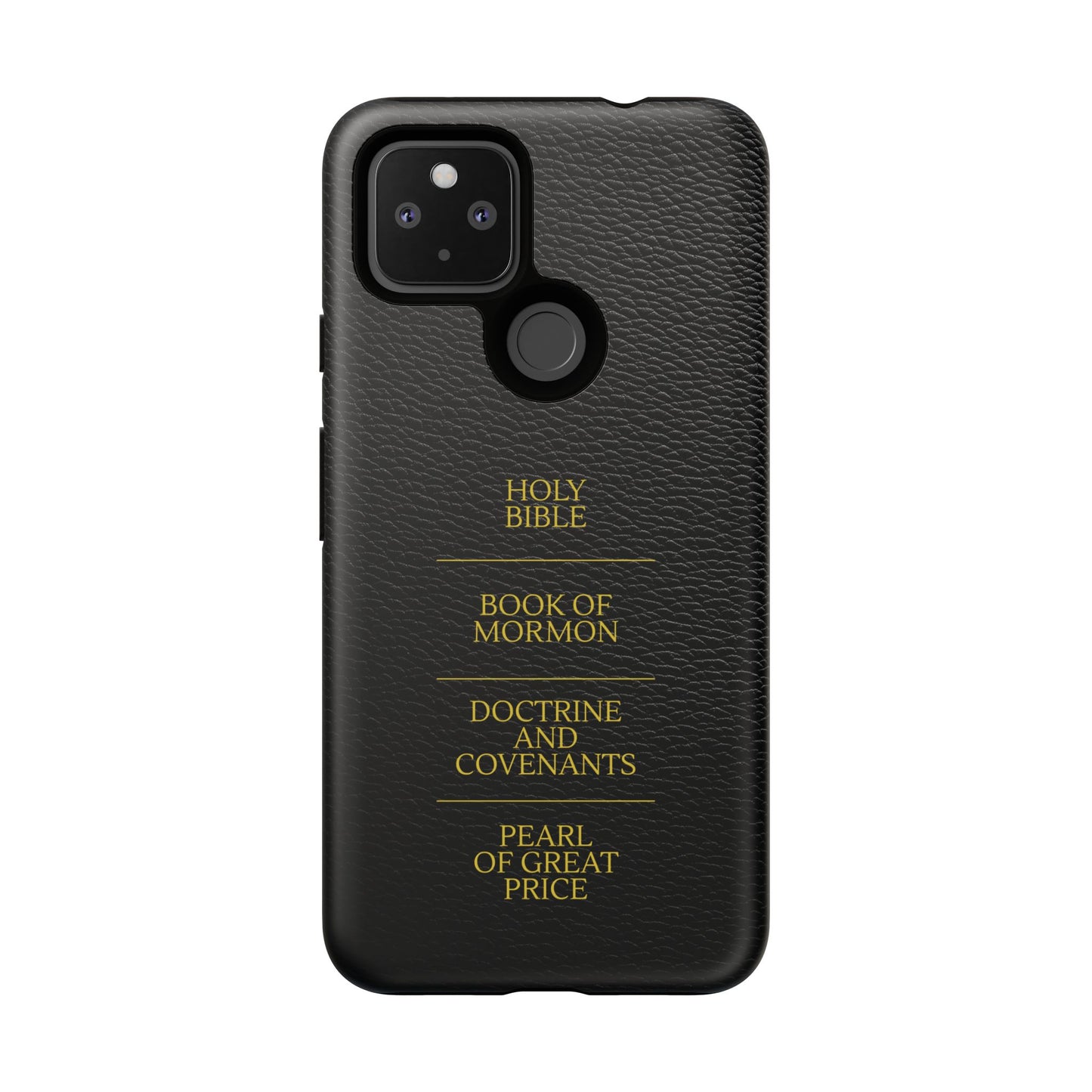 LDS Scriptures Black Leather Quad Magnetic Phone Case – iPhone, Android