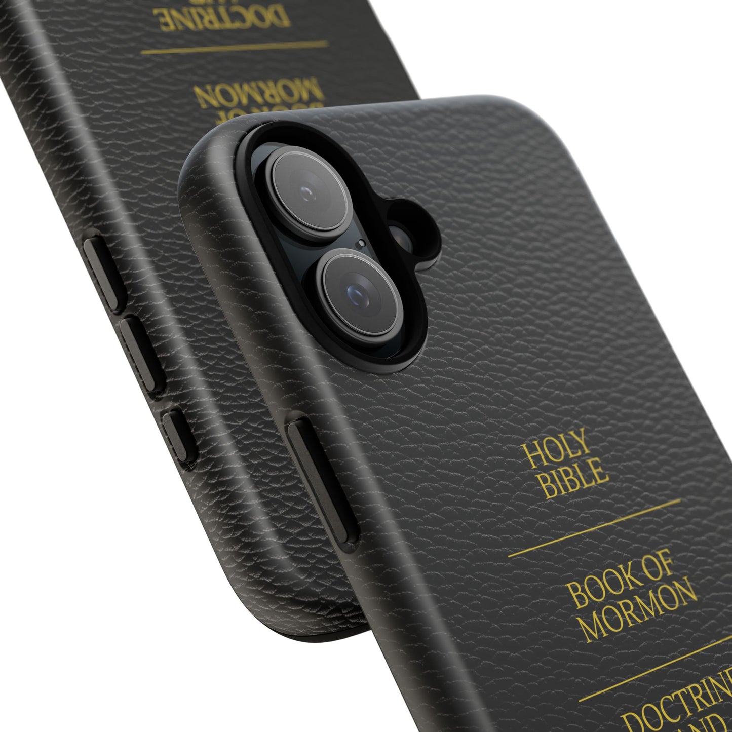 LDS Scriptures Black Leather Quad Magnetic Phone Case – iPhone, Android