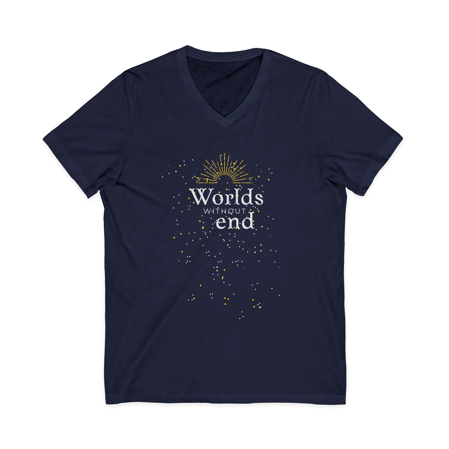 LDS Gift for Women - Worlds Without End V-Neck T-shirt