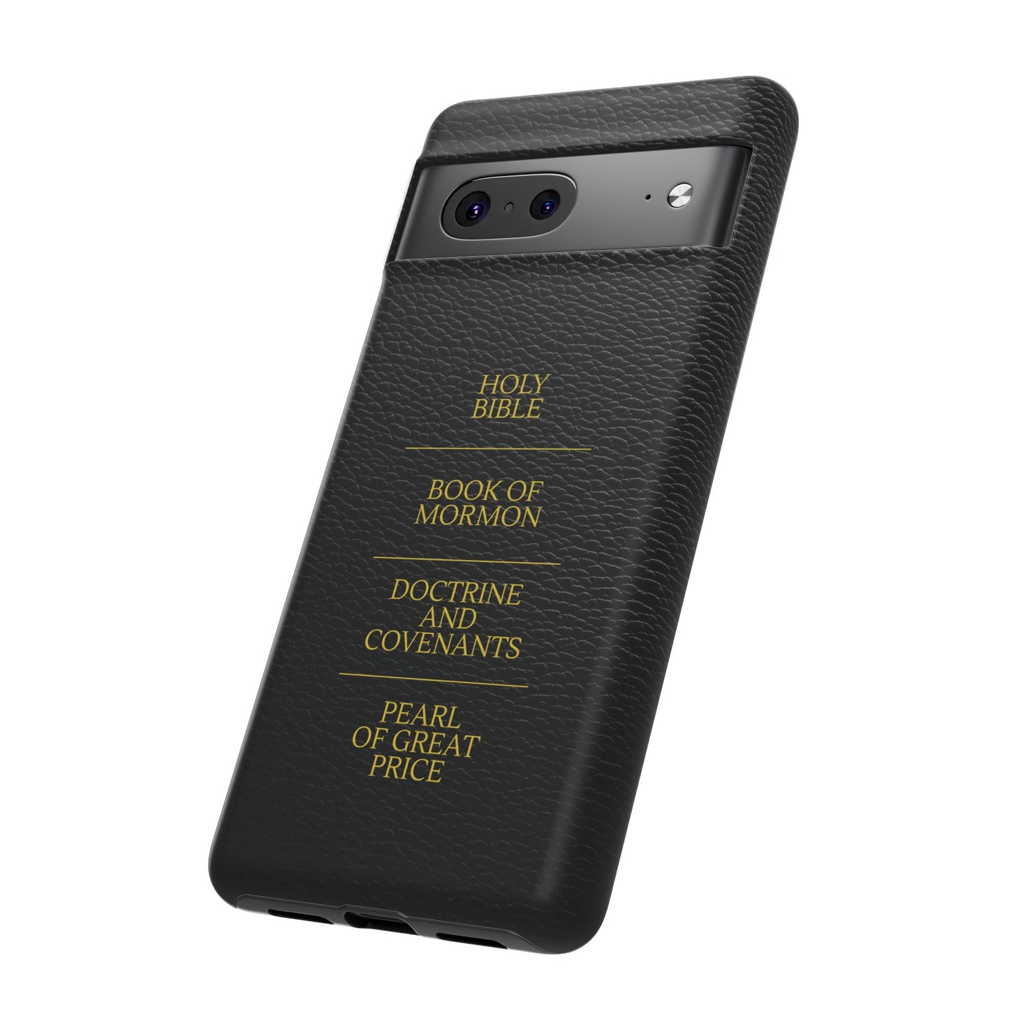 LDS Scriptures Black Leather Quad Magnetic Phone Case – iPhone, Android