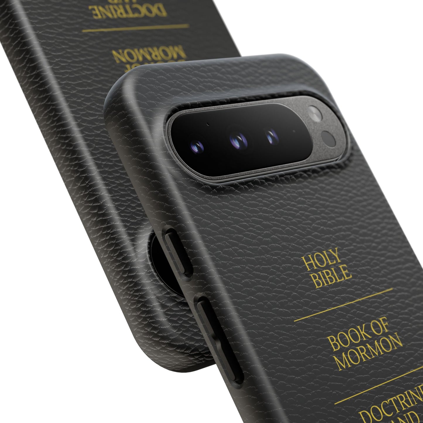 LDS Scriptures Black Leather Quad Magnetic Phone Case – iPhone, Android