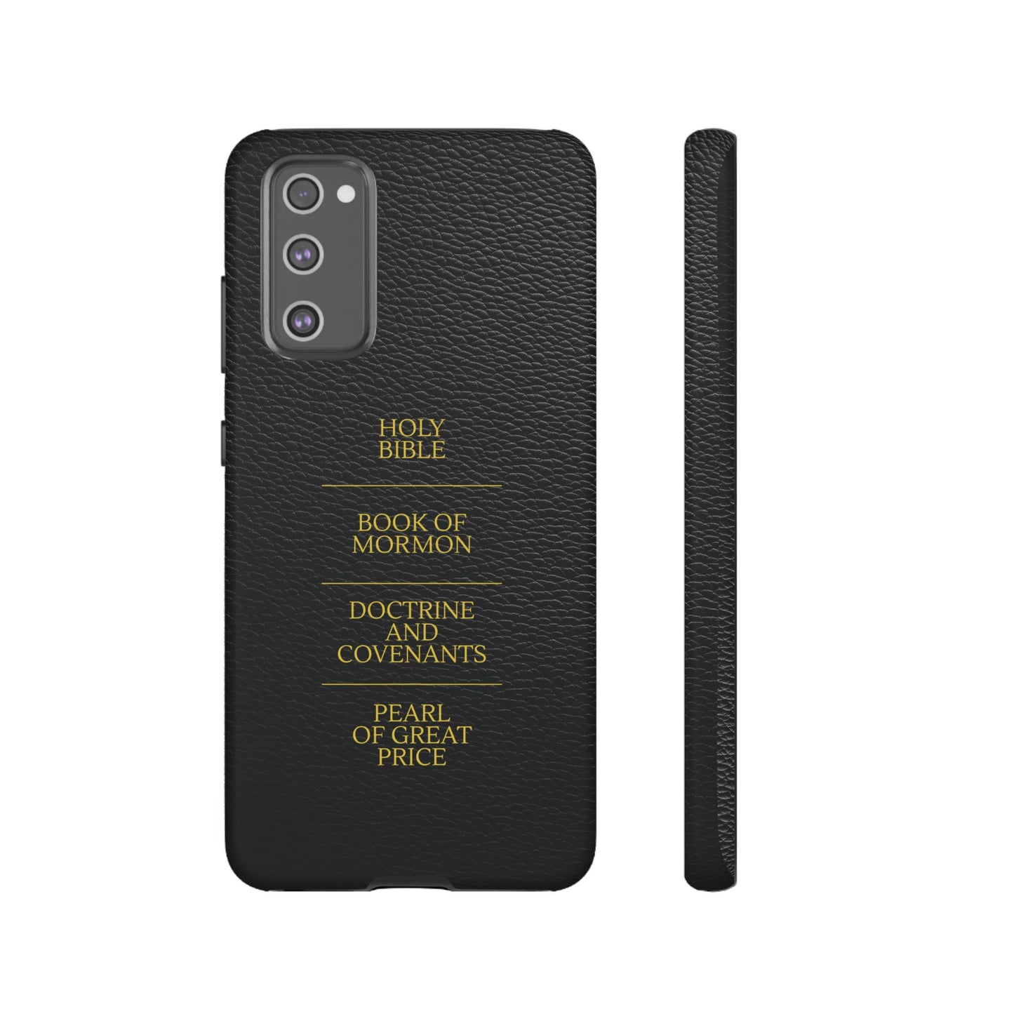 LDS Scriptures Black Leather Quad Magnetic Phone Case – iPhone, Android