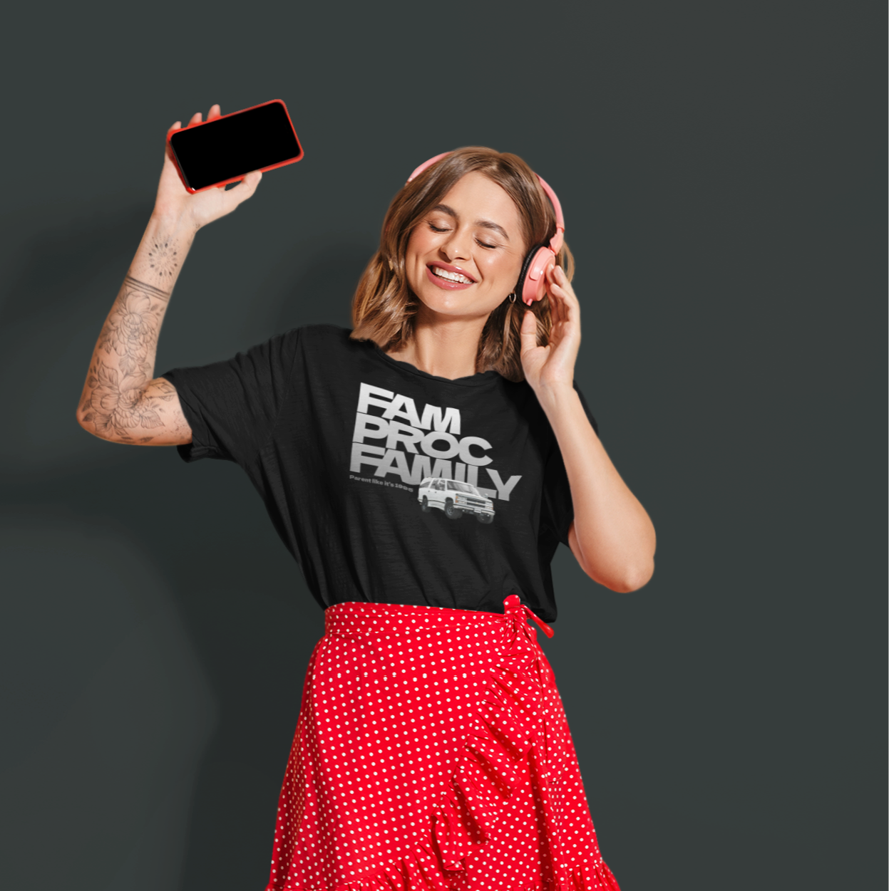 family proclamation with a suburban t-shirt from Nauvoo Supply Co