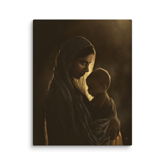 Mary With Baby Jesus- Canvas Art Print