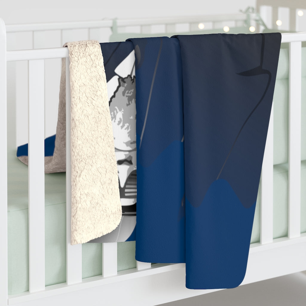 Retro Brigham Young Sherpa Fleece Blanket