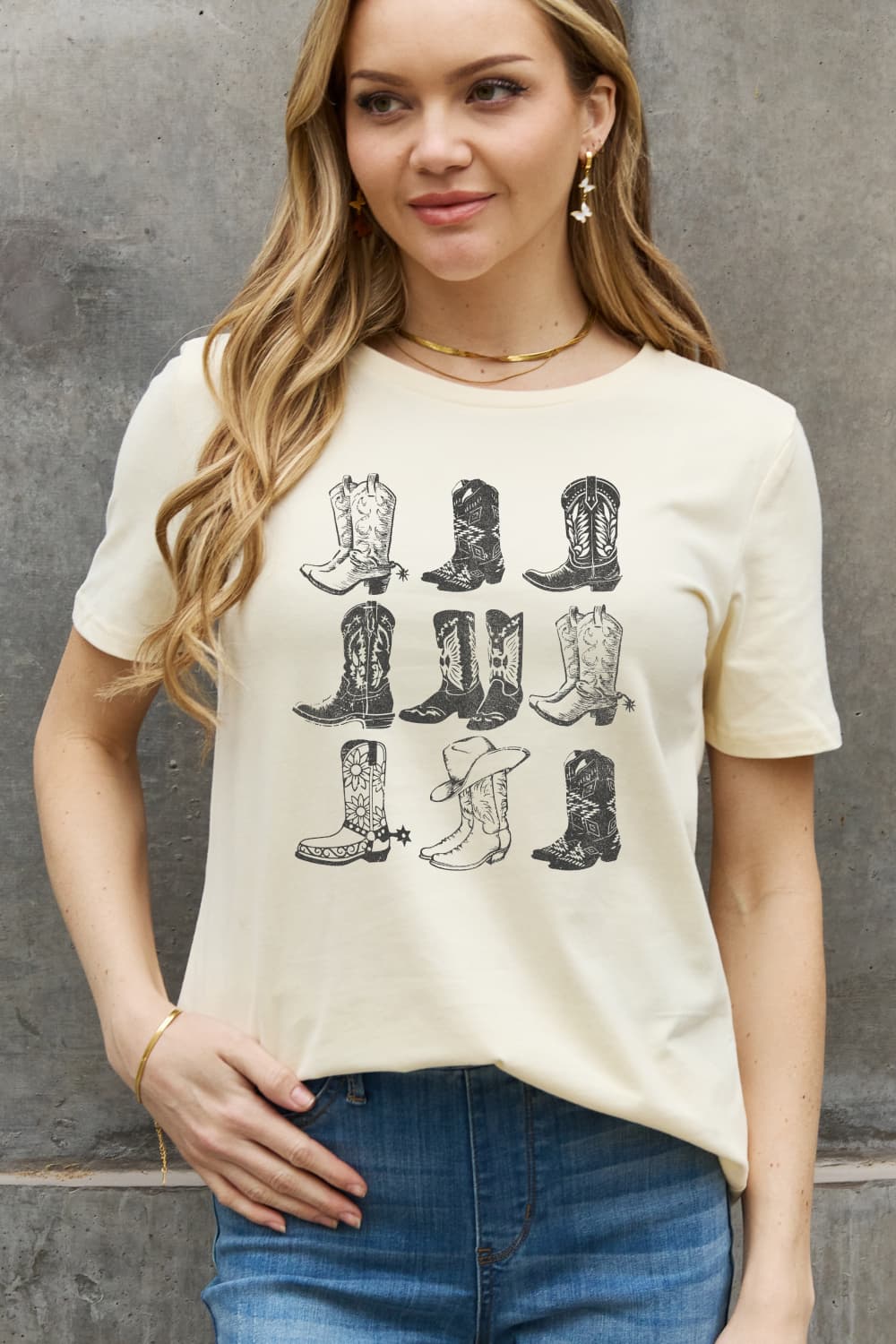 Cowboy Boots Graphic Cotton Tee