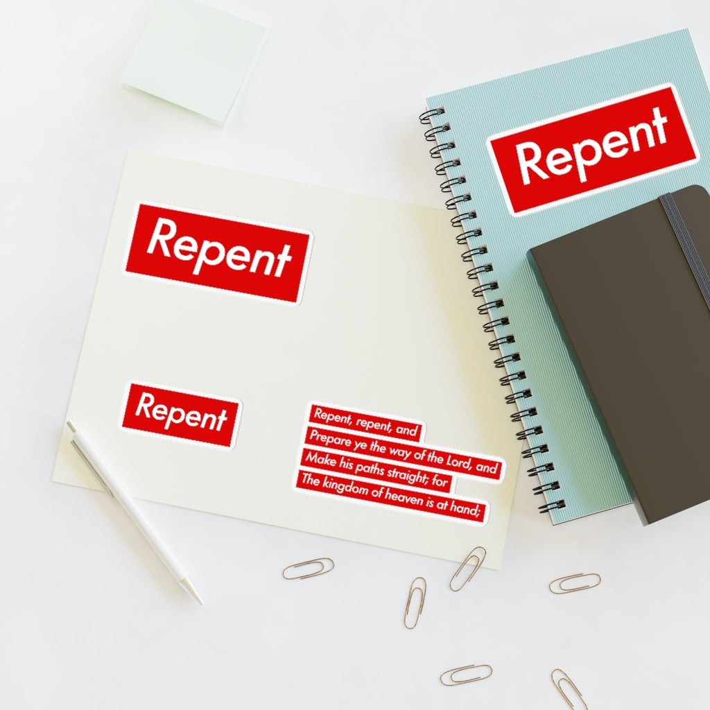 Repent Stickers