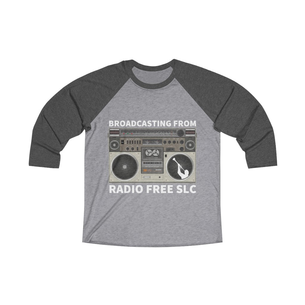 Radio Free Salt Lake City - Unisex Tri-Blend 3\4 Raglan Tee