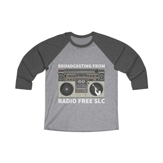 Radio Free Salt Lake City - Unisex Tri-Blend 3\4 Raglan Tee