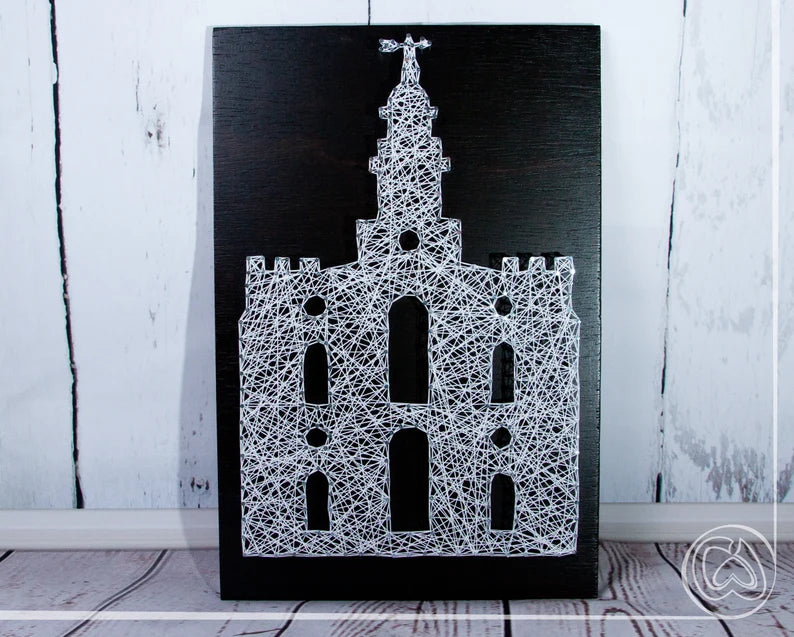 Bentonville, Arkansas LDS Temple | String Art Template | LDS String Art Pattern | Young Women Temple Craft | DIY Wedding Gift