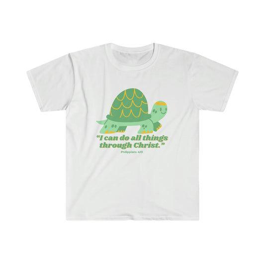 Cute Turtle T-Shirt - "I can do all things through Christ"