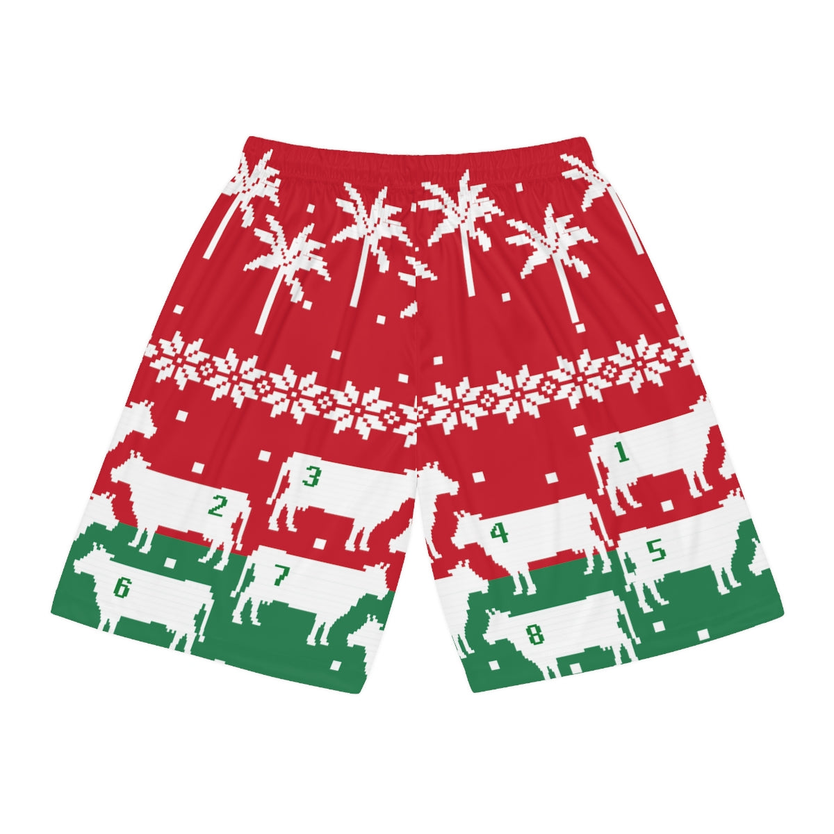 Mahana Ugly Christmas Shorts - 8 Cow Pajama Bottoms
