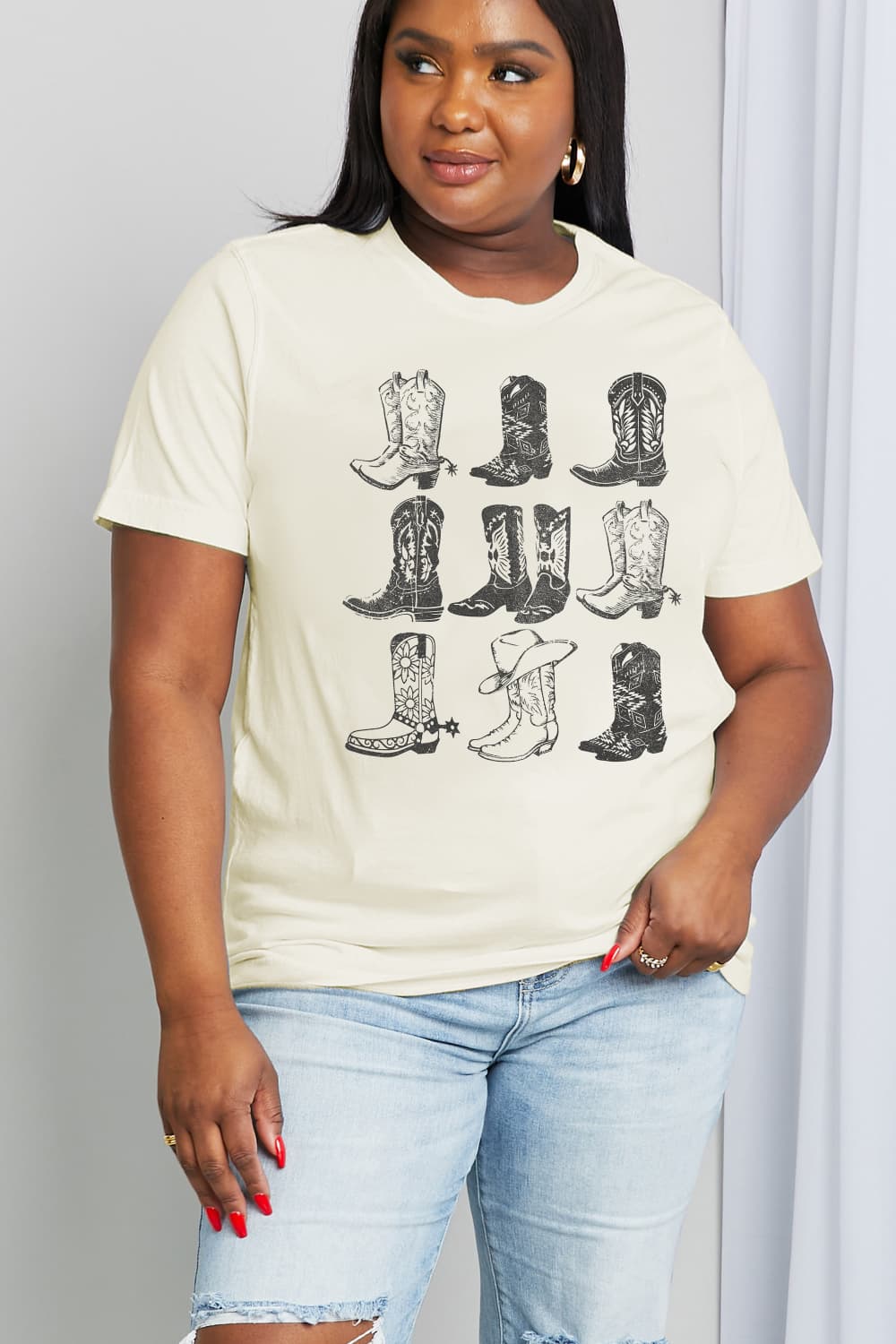 Cowboy Boots Graphic Cotton Tee